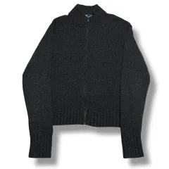 POLO Ralph Lauren 100% ラムウール チャコールグレー ニット ジップアップ