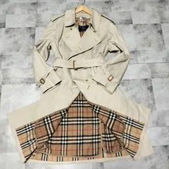 【美品】BURBERRYS'　ライナー付き トレンチコート　Lサイズ相当　ベージュ　ノバチェック　コットン 綿　ウール　ベルト　ダブル　替えボタン　ライナー取外し可能　英国製　バーバリー