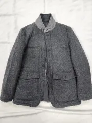 DKNY ヘリンボーン グレー ダウン ジャケット