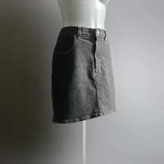 ヨーロッパ 90s ブラックデニム スカート 黒 ジーンズ ラングラー Vintage Wrangler