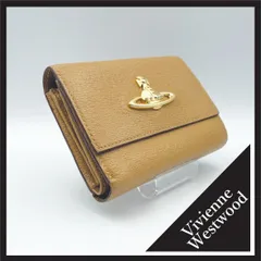 ✱Vivienne Westwood（ヴィヴィアンウエストウッド）✱ 三つ折り財布 イエロー 黄色 レザー 本革 オーブ ゴールド金具 コンパクト ウォレット ミニ財布 レディース お洒落 かわいい 高級感 縁起 金運アップ ギフト 未使用に近い