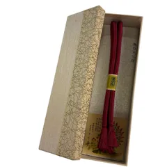 【美品】 帯締め 名品 カジュアル 無形文化財 有職組紐 道明 えんじ色 正絹 和装小物  【中古】
