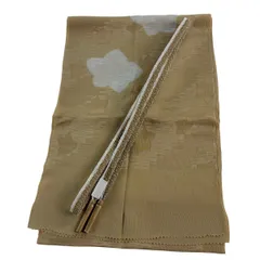 【美品】 和装セット 優品 帯締め帯揚げ2点セット ベージュ 正絹 和装小物  【中古】