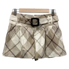 Burberry Blue Label(バーバリーブルーレーベル) ショートパンツ サイズ36美品  - ベージュ×ライトブラウン チェック柄