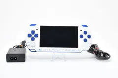 【動作OK】PSP-3000 ホワイト/ブルー 本体 SONY プレイステーションポータブル PSP3000 WB 希少色 動作確認済 PlayStationPortable ソニー プレステ 充電器/メモリースティック付/バッテリー込 すぐ遊べる 人気カラー