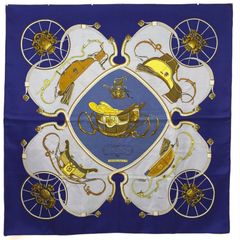エルメス カレ90 SPRINGS シルクスカーフ スプリング ネイビー HERMES