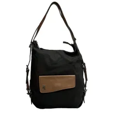 PELLE BORSA(ペレボルサ) ショルダーバッグ - 黒×ダークブラウン 2way レザー