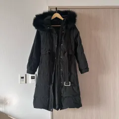 ダウンジャケット ロング丈 ブラック