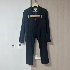 ストライプ スリムフィット スーツ セットアップ S レディース