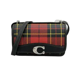 コーチ ショルダーバッグ バンディット クロスボディ・プラッド プリント CG178 レッド×黒×イエロー チェック柄/斜めがけ/ミニバッグ