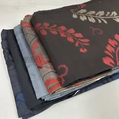 大島紬 着物 正絹 5着 着物まとめ売り リメイク材料 m-821