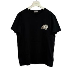 新品同様］モンクレール Tシャツ ダブルワッペン ブラック - メルカリ