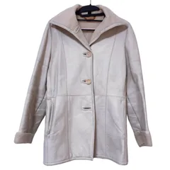 RE332 BONZ ボンズ　レザー　ムートンコート　ジャケット　ベージュ　レディース　XS ニュージーランド製　高級　本革　ヴィンテージ