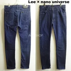 Lee × nano universe　（ リー × ナノユニバース ）　スリムスキニーデニム　W85cm / メンズ M 相当　ストレッチ　ダークブルー　LB0349　日本製　メンズ