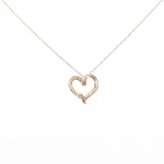 K10PG ハート ダイヤモンド ネックレス 0.01CT