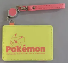 【新品】財布・パスケース ピカチュウ カラーロゴシリーズ リール付きパスケース 「ポケットモンスター」