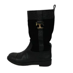 TORY BURCH(トリーバーチ) ロングブーツ 8M レディース - 黒 レザー