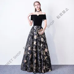 大人気商品★ロングドレス 演奏会 イブニングドレス 結婚式 カラードレス 黒 ロング 二次会 フォーマルドレス コンサート 花嫁 aラインドレス 披露宴 大きいサイズCLF116P077