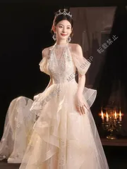 大人気商品★ドレス 大人 ピアノ 発表会 ロングドレス 肩だし 演奏会 演奏会用ドレス ピアノ発表会 結婚式 高校生 パーティードレス 大きいサイズ 母親 コンクール イブニングドレス ロング 演奏会ドレス 大きいサイズドレス 小CLF116P128