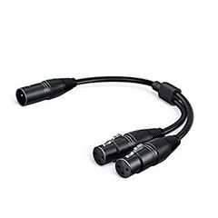 【中古】XLRケーブル，CableCreation XLR (オス) to 2-XLR(メス) Yスプリッタケーブル マイクロフォン バランスXLR 3ピン - 2 x(メス) ブラック 0.3m