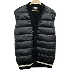MONCLER(モンクレール) ダウンベスト サイズS レディース美品  - 黒 異素材切替/秋/冬