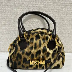 イタリア製 MOSCHINO モスキーノ レディース 2way ショルダーバッグ ハンドバッグ 豹柄