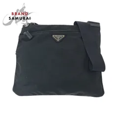 PRADA プラダ テスート 三角ロゴプレート ブラック 黒 シルバー金具 ナイロン ショルダーバッグ サコッシュ メンズ 501375【中古】