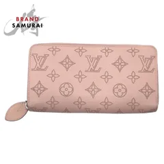 美品 LOUIS VUITTON ルイヴィトン モノグラム マヒナ ジッピーウォレット ピンク マグノリア レザー M61868 長財布 レディース 502275【中古】
