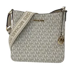 MICHAEL KORS(マイケルコース) ショルダーバッグ美品  ジェット セット トラベル 35S5GTVC1B アイボリー×ダークブラウン レザー