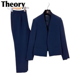 theory 22SS Powder Crepe ワイドパンツ パンツスーツ紺 - メルカリ
