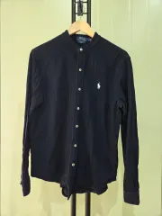 ユニセックス POLO RALPH LAUREN ポロラルフローレン ノーカラーシャツ (ネイビー/M)