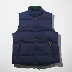 Polo Ralph Lauren 90年代 リバーシブル ダウン ベスト M ネイビー スモールポニー刺繡