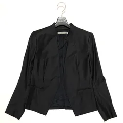 theory luxe セオリーリュクス ノーカラージャケット EXECUTIVE ウール ダークネイビー Sサイズ