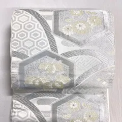 袋帯　金糸　銀糸　菊花　麻の葉　七宝　桐紋　紗綾形　亀甲　唐織　着物　041t