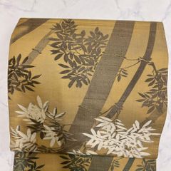 アンティーク夏帯 名古屋帯 帆船 笹 貝 刺繍 黒地 - メルカリ