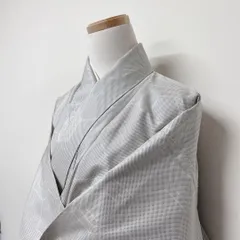 小紋　単衣　亀甲　菱形　カラフル亀甲　モノトーン　着物　111t