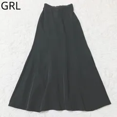 グレイル　フレアスカート　ドレープ　ロング丈　Aライン　ウエストゴム　エレガント　上品　シンプル　カジュアル　ブラック