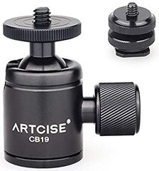 Used Ball Head, Compact, 360-Degree Rotating Panoramic Head, Compact and Lightweight Aluminum Micro Ball Head, 3L Weight Capacity, for Video, Cameras, Light Stands, and Tripods