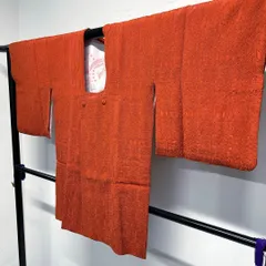 道行コート　正絹　膨れ織り　花模様　鳳凰紋　牡丹　着物　074tz