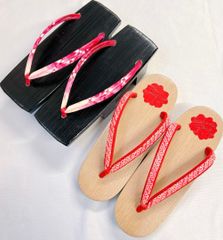 和装履物 下駄 草履 二枚歯 2点セット 未使用品 23cm 着物 072tz 