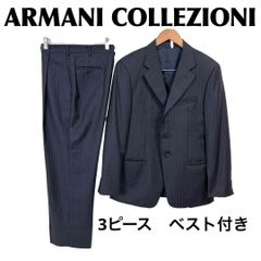 メンズ ARMANI COLLEZIONI 3ピース セットアップ ダークグレー 48