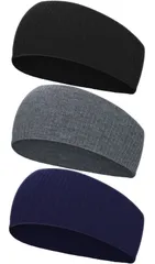 ヘッドバンド 汗止め ヘアバンド 3本セット【UPF50+認証済み・吸汗速乾・肌に優しい】 ヘアターバン スポーツ用 洗顔用 通気性 伸縮性 無地 薄型 軽量 髪留めらかい ランニング ダンス ヨガ ジョギング 男女兼用