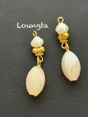 4026チェコビーズピアス パールピアス 樹脂ピアス