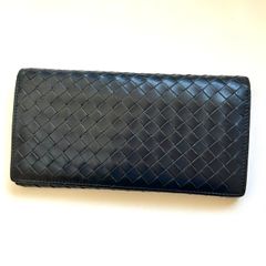 ボッテガべネタブラックレザー編み込み長財布 - メルカリ