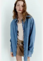 ZARA ザラ オーバーサイズ デニムシャツ XS サイズ