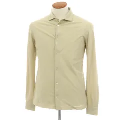 【新品】ザノーネ ZANONE アイスコットン ワイドカラー カジュアルシャツ ベージュ【サイズ48】【メンズ】