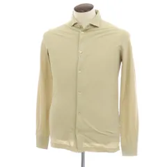 【新品】ザノーネ ZANONE アイスコットン ワイドカラー カジュアルシャツ ベージュ【サイズ50】【メンズ】