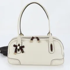 美品 グッチ プリンシー シェリー リボン 161720 レザー トート バッグ ミニ ボストン 肩掛け ショルダー レディース MWE DI4-6【中古】