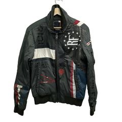 AVIREX(アビレックス) ブルゾン サイズM メンズ - カーキ 長袖/ジップアップ/秋/冬