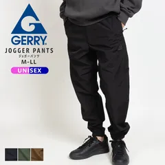 【新品・未使用】 ジョガーパンツ メンズ ナイロンパンツ イージーパンツ シャカシャカ 接触冷感 撥水 軽量 涼しい ストレッチ ウエストゴム ファスナーポケット アウトドア ゴルフ 長ズボン M L LL ジェリー ブラック(01) 黒 KDM-079170